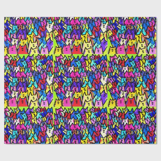 CATS-Wrapping-Papier Geschenkpapier (Flach)