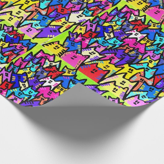 CATS-Wrapping-Papier Geschenkpapier (Ecke)
