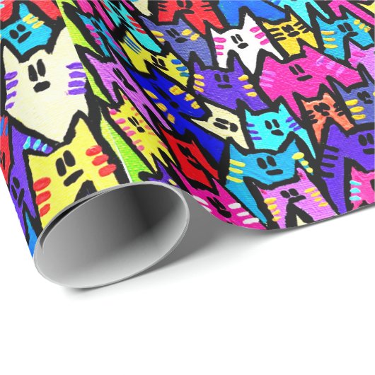 CATS-Wrapping-Papier Geschenkpapier (Rolleneckpunkt)