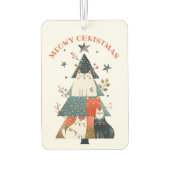 Cats Xmas Tree Meowy Christmas Whimsical Autolufterfrischer (Rückseite)