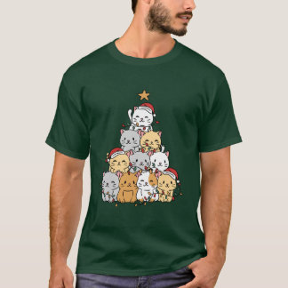Cats Xmas Tree T-Shirt