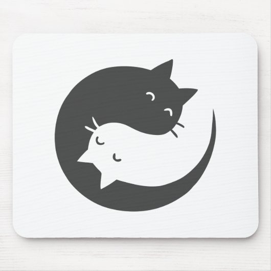 Cats yin and yang mandala - Wählen Sie Hintergrund Mousepad (Vorne)