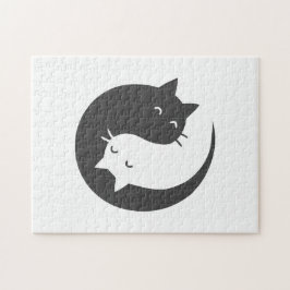 Cats yin and yang mandala - Wählen Sie Hintergrund Puzzle