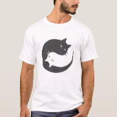 Cats yin and yang mandala - Wählen Sie Hintergrund T-Shirt (Vorderseite)