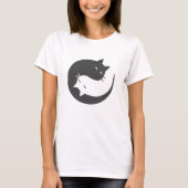 Cats yin and yang mandala - Wählen Sie Hintergrund T-Shirt (Vorderseite)