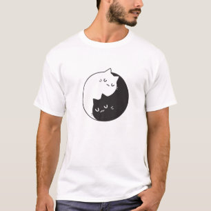 Cats Yin und Yang Peace Balance Symbol T-Shirt