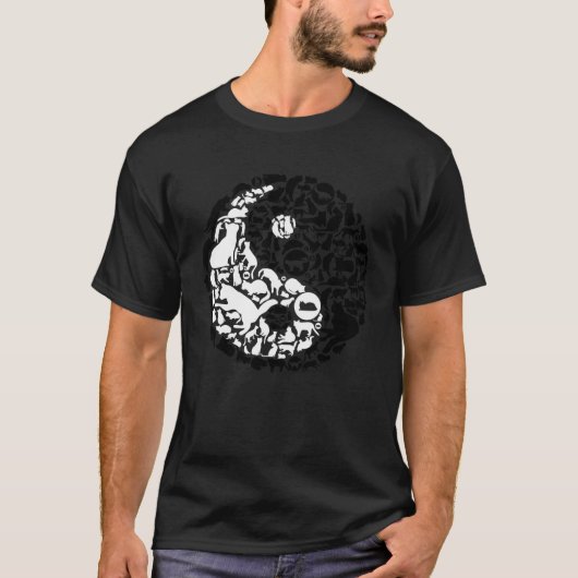 Cats Yin Yang Symbol Cat T-Shirt (Vorderseite)