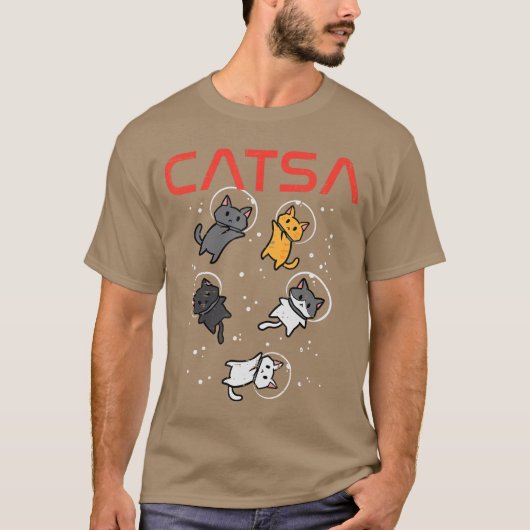 Catsa Cat Astronauts Funny Kitten Space Women Girl T-Shirt (Vorderseite)