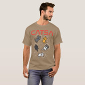 Catsa Cat Astronauts Funny Kitten Space Women Girl T-Shirt (Vorne ganz)