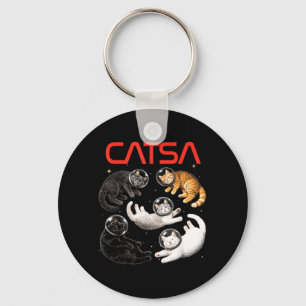 CATSA Katze Astronaut Universum Weltraum Katzenlie Schlüsselanhänger