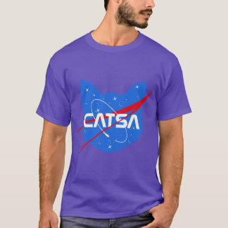 Catsa Space Cat Nasa Parodie T-Shirt