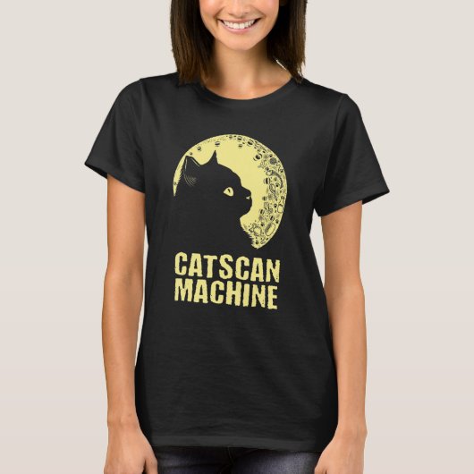 Catscan Machine Cat     Kitten Humor Medical Staff T-Shirt (Vorderseite)