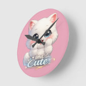 Catsera 1.0 runde wanduhr (Winkel)