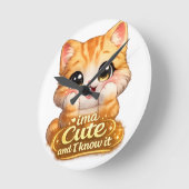 Catsera 2.0 runde wanduhr (Winkel)