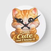 Catsera 2.0 runde wanduhr (Vorderseite)