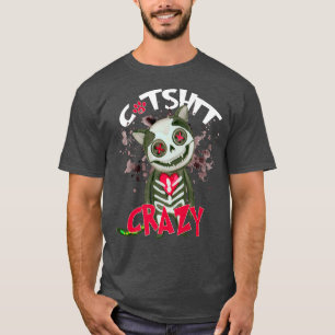 Catshit Crazy Zombie Horror Halloween Cat 1098 T-Shirt