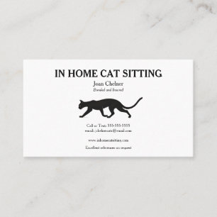 Catsitter Katzenbetreuung Haustierbetreuung Visitenkarte