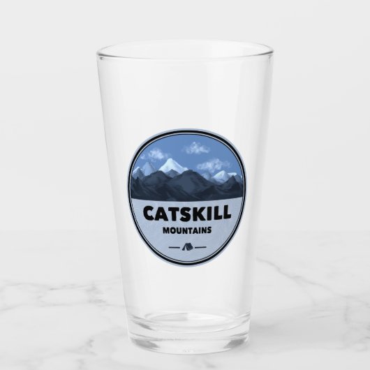 Catskill Mountains New York Camping Glas (Vorderseite)