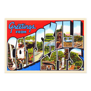 Catskill Mountains New York Große Letter Postkarte Fotodruck