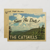 Catskills Berge Save the Date Vintage Postkarte (Vorne/Hinten)