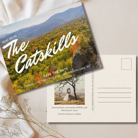 CatSkills Hochzeit Speichern Sie das Datum Postkar Postkarte
