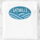 Catskills New York Outdoor Ovaler Aufkleber (Tasche)