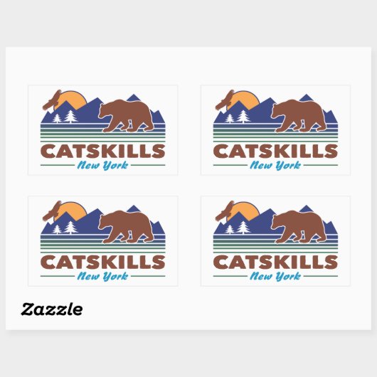 Catskills New York Rechteckiger Aufkleber (Blatt)