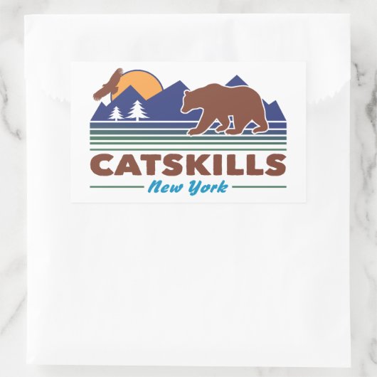 Catskills New York Rechteckiger Aufkleber (Tasche)