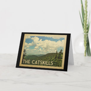 Catskills New York Vintage Travel Karte