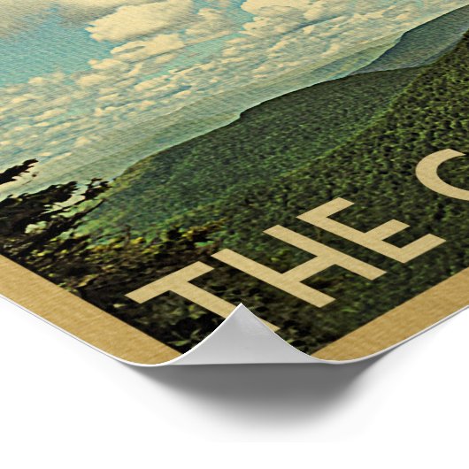 Catskills Poster - Mountain Vintage Reise Print (Ecke)