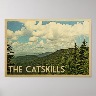 Catskills Poster - Mountain Vintage Reise Print