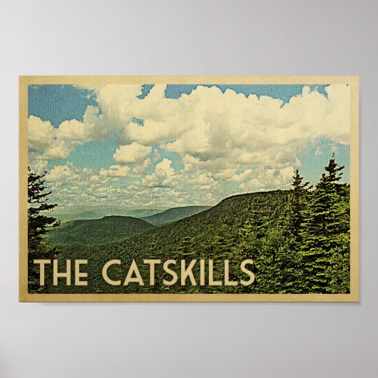 Catskills Poster - Mountain Vintage Reise Print (Vorne)