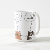 CatsLoveLoveMouse Kaffeetasse (VorderseiteRechts)