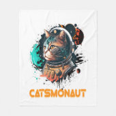Catsmonaut Astronautenkatze oder Weltraumkatze Fleecedecke (Vorderseite)