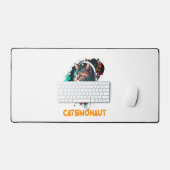 Catsmonaut Astronautenkatze oder Weltraumkatze Schreibtischunterlage (Tastatur & Maus)