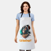 Catsmonaut Astronautenkatze oder Weltraumkatze Schürze (Getragen)
