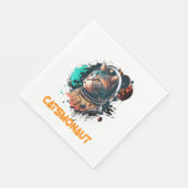 Catsmonaut Astronautenkatze oder Weltraumkatze Serviette (Ecke)