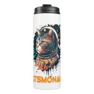 Catsmonaut Astronautenkatze oder Weltraumkatze Thermosbecher