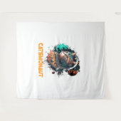 Catsmonaut Astronautenkatze oder Weltraumkatze Wandteppich (Vorderseite (Horizontal))