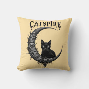 CATSPIRE: Gotischer Mond & Katzenkissen-Design Kissen