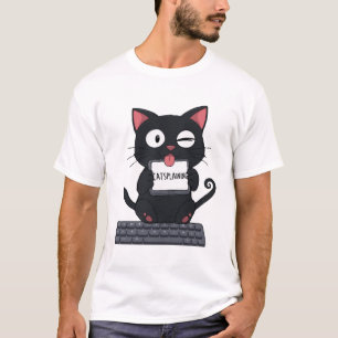 Catsplaining - Funny Niedlich Black Cat Meme T-Shirt