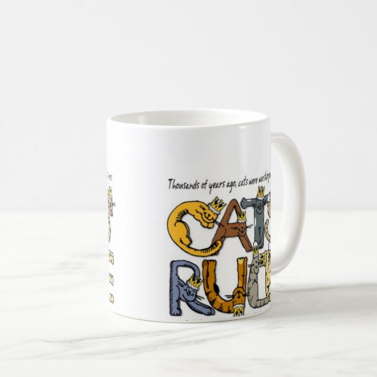 CatsRuleMug Kaffeetasse (VorderseiteRechts)