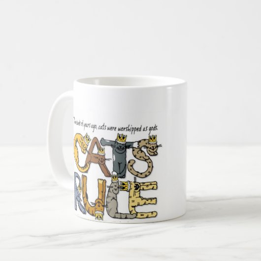 CatsRuleMug Kaffeetasse (Vorderseite Links)