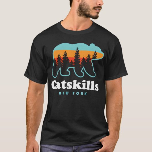Catss Ny Bear Mountains Camping Hiking New girl T-Shirt (Vorderseite)