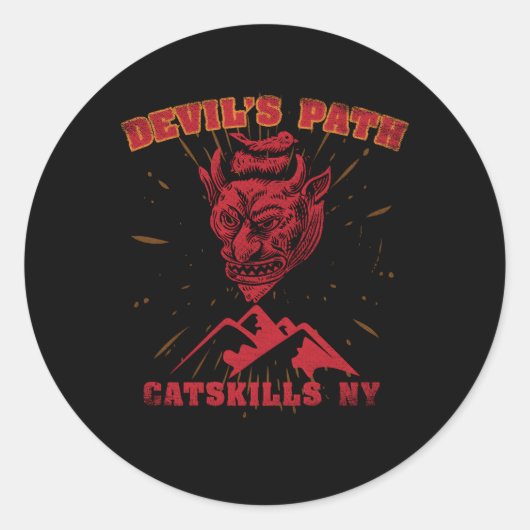 Catss Wikers Devil's Path Upstate New York Wikers Runder Aufkleber (Vorderseite)