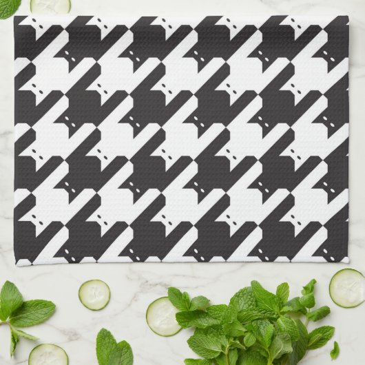 CatsTooth Schwarzweiss Küchentuch (Gefaltet)
