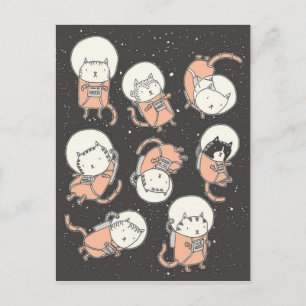 Catstronauten Postkarte