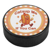 Catsup me if you can Funny Hot Dog - Ketchup Puff Eishockey Puck (3/4)