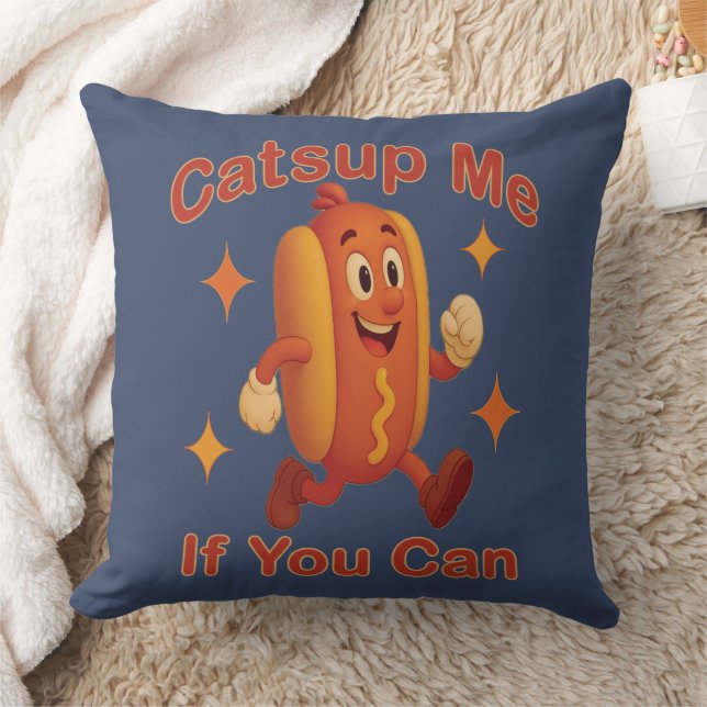 Catsup me if you can Funny Hot Dog - Ketchup Puff Kissen (Decke)