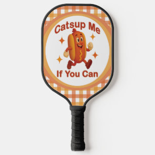 Catsup me if you can Funny Hot Dog - Ketchup Puff Pickleball Schläger
